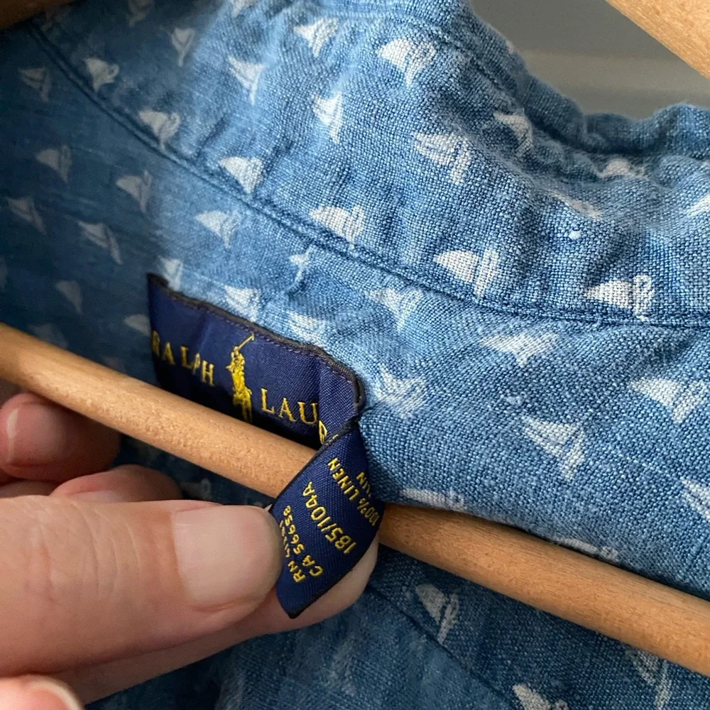 Ralph Lauren Linen Sailboat Button Down